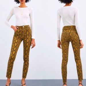 Zara snake print jeans